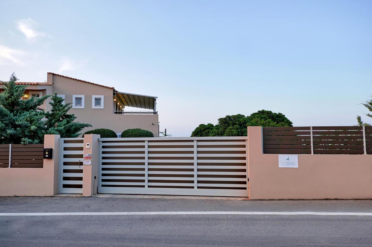 Four Seasons Private Villa - Seaview - Big Heated Pool - Gym - Sport Activities Goúvai Luaran gambar