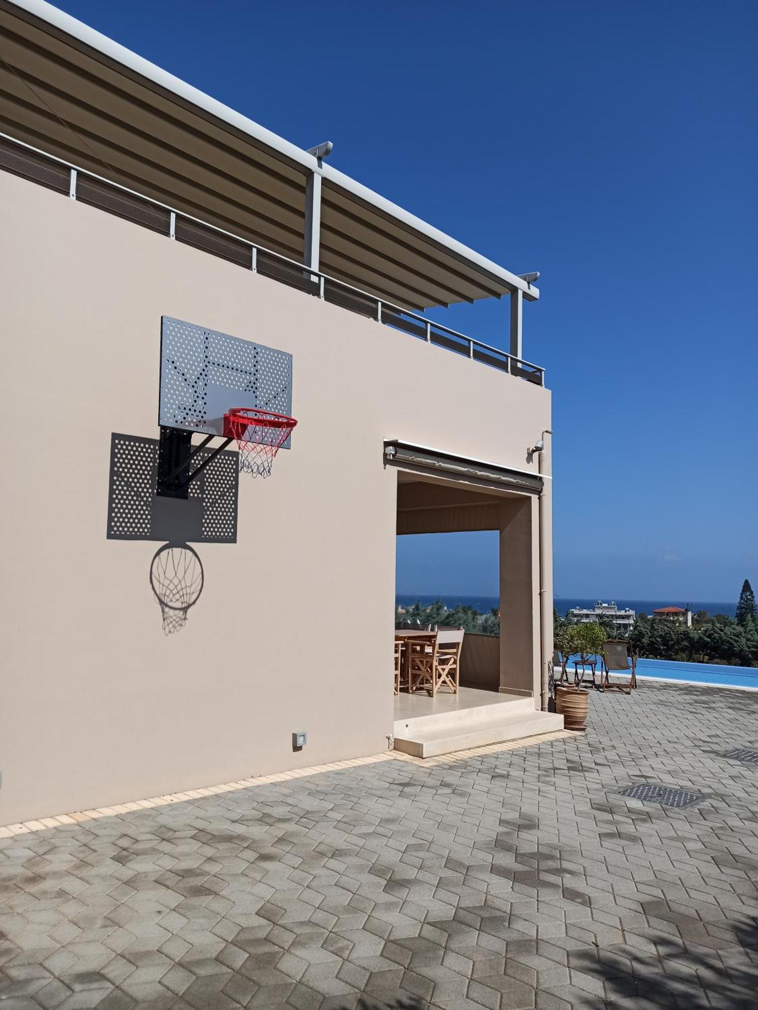 Four Seasons Private Villa - Seaview - Big Heated Pool - Gym - Sport Activities Goúvai Luaran gambar