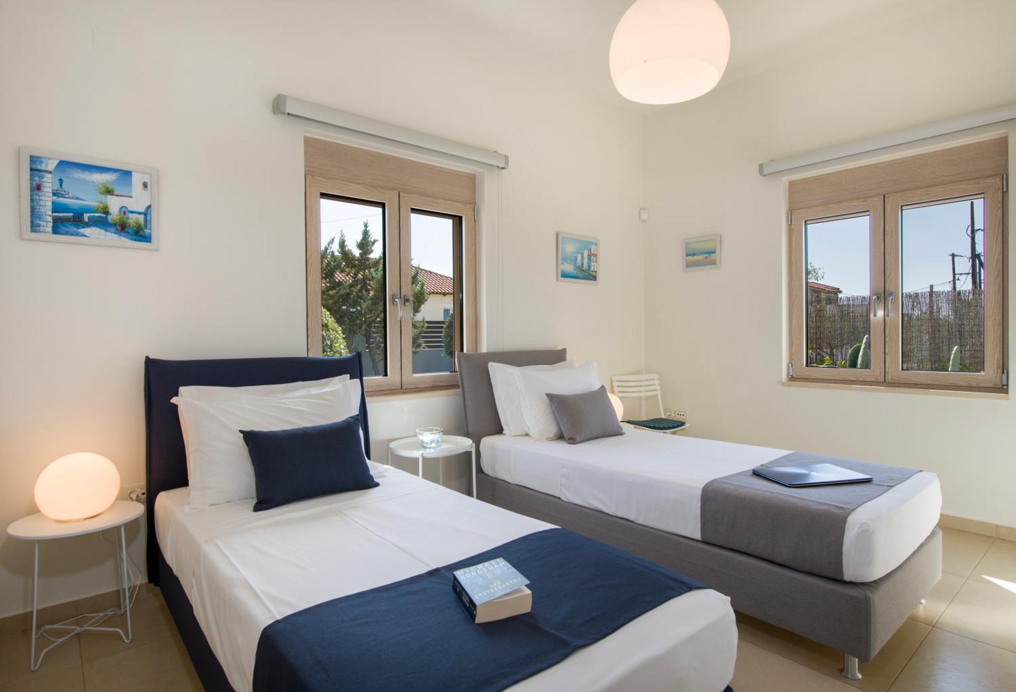 Four Seasons Private Villa - Seaview - Big Heated Pool - Gym - Sport Activities Goúvai Luaran gambar