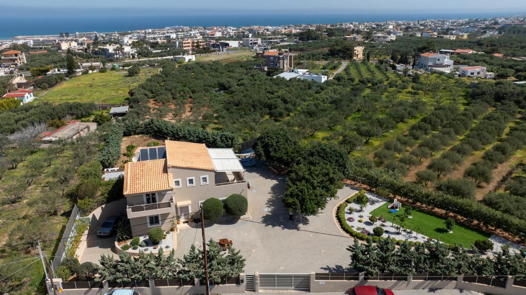 Four Seasons Private Villa - Seaview - Big Heated Pool - Gym - Sport Activities Goúvai Luaran gambar